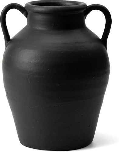 Vaso terracotta nera - vaso, in