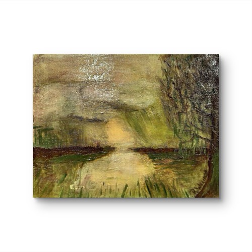 Grande ramo palude 11x14 arte - ramo,