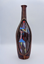 Marcello Fantoni Vaso ceramica smaltata ricoperto in pelle "Guerriero" - anni 60