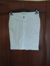 Gonna a matita jeans bianca Terranova tg. s spacco retro cotone moda fashion