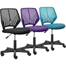 Sedia da Ufficio Ergonomica Senza Braccioli a Rotelle Girevole Portata 136 kg