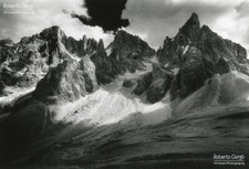 Quadro Fotografia bianco nero infrarosso su Tela Canvas Dolomiti Baita Segantini