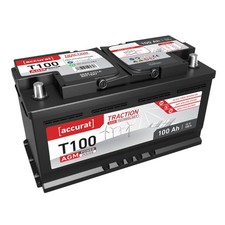 Accurat Traction T100 AGM 12V 100Ah Batteria Alimentazione Camper Barca Solare