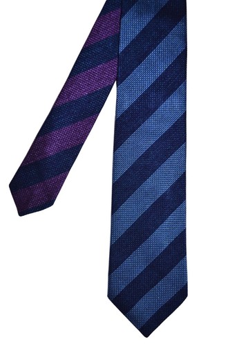 Cravatta seta blu viola - seta,