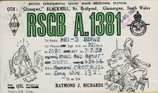 154346f cartolina delle frequenze radio radioamatore