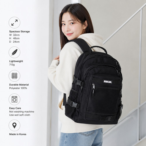 Zaino bubilian nero unisex - zaino,