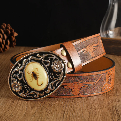 Ceinture homme boucle scorpion - ceinture,