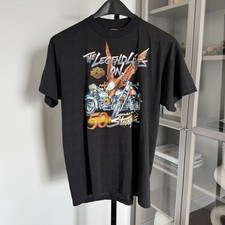 T-shirt vintage Harley Davidson 1990 3D Emblem The Legend Lives On XL Sturgis Eagle