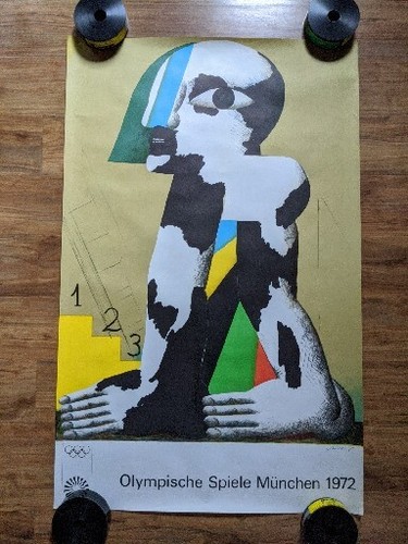 1972 munich olympic poster - 1972,