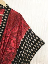 Abito lungo caftano rosso puro