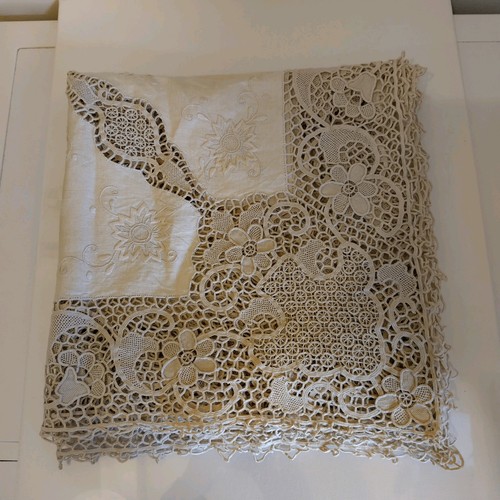Tablecloth square vintage - tablecloth,