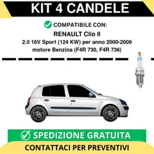 KIT 4 CANDELE per RENAULT Clio