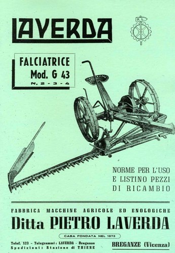 Falciatrice trainata laverda - falciatrice,