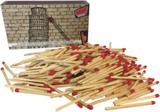 Fiammiferi in Legno Confezione Da 250 Fiammiferi Lunghi 4,7 Cm,Fiammiferi per Ca