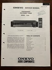 Onkyo T-G10 Synthesized FM Tuner Service Manual Original Genuine OEM