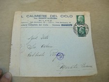 BUSTA PUBBLICITARIA 1941 "  CALMIERE DEL CICLO-MILANO" "GOMME PIRELLI"