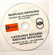 CD MANUALE OFFICINA SERV.+CATALOGO RICAMBI+ESPLOSI-GILERA RX-RV-ARIZONA-125-200