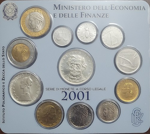 Serie divisionale 2001 zecca - divisionale,