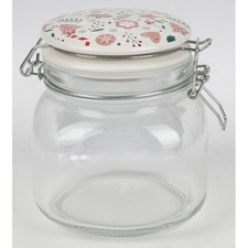 12× Barattolo Di Natale Contenitore In Vetro 750ml Con Coperchio In Ceramica