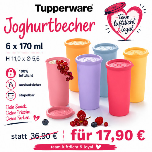 Tupperware yogurt tazza 6x - tupperware,