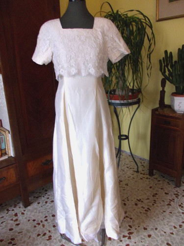 Abito sposa vintage raso - abito, in