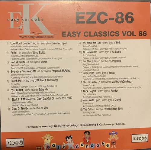 Easy karaoke classics ezc - karaoke,