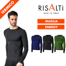 Maglia Termica Uomo Manica Lunga Energy - Intimo Termico Traspirante, Risalti