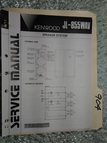 Kenwood 855wav manuale di - jl-855wav,