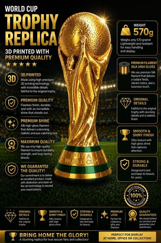 Replica trofeo mondiali 2026 - replica,