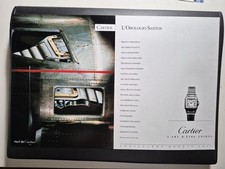 1989 Cartier Santos Galbee - Original AD Advertising Pubblicità Vintage
