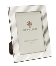 13x18 CORNICE PORTAFOTO in ARGENTO MASSICCIO 925 con retro in legno 13×18 * 7210