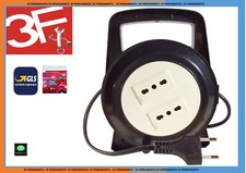  Prolunga Cavo Elettrico 10 Metri avvolgicavo con manovella 2 Prese bivalente