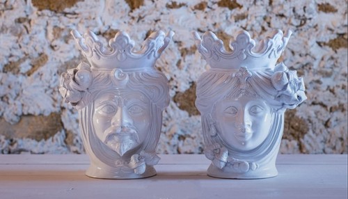 Vaso decorativo testa - vaso,