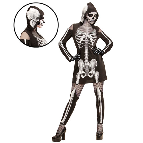 Vestito carnevale scheletro - vestito,