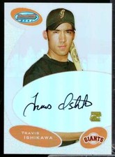 Travis Ishikawa RC Card 2003 Bowman's Best First Year Rookie Autograph #TI 