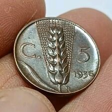 REGNO D'ITALIA, 5 CENTESIMI 1936 SPIGA,  RAME, ALTA CONSERVAZIONE - F1011