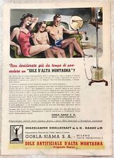 DEPLIANT PUBBLICITARIO 1940 LAMPADE SOLLUX SOLE GORLA SIAMA