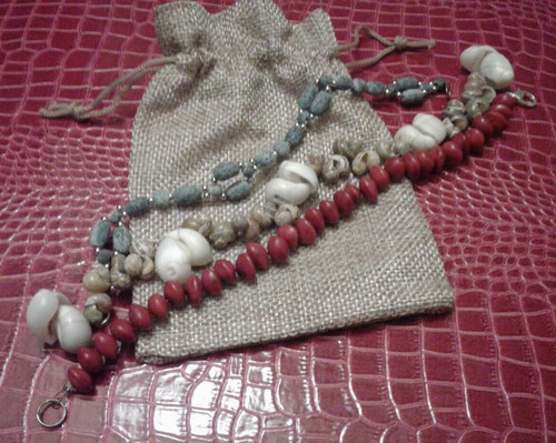 Tris bracciali pietre - bracciali, e