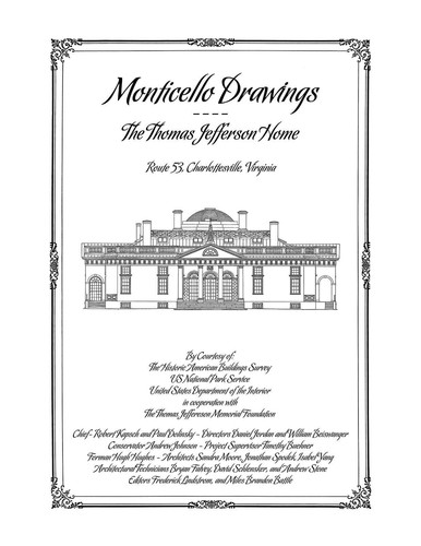 Monticello drawings the - monticello, drawings,