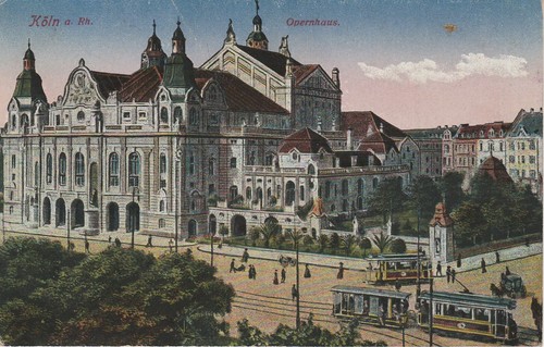 Cartolina colonia sul reno - colonia,