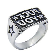Men's Solid Steel Biker Rebel