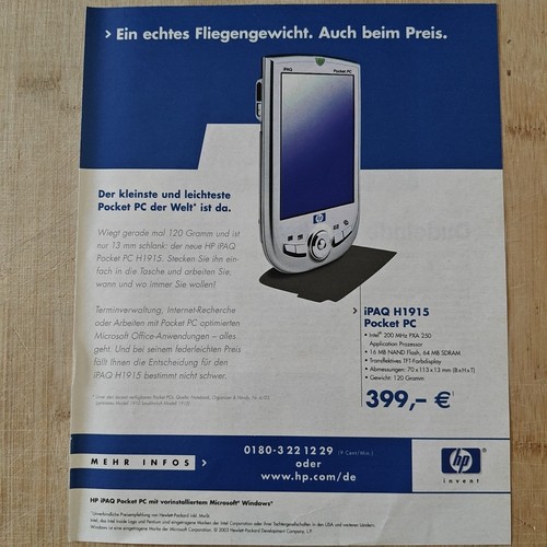 Ipaq h1915 pocket - hp,