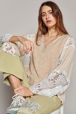 Maglia POL scollo a V pizzo