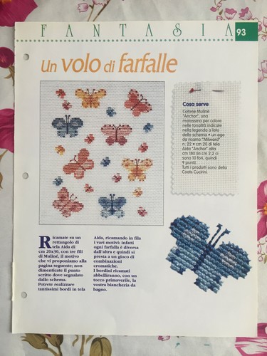 Schema punto croce ricamo - punto, un