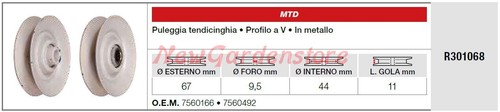 Puleggia tendicinghia mtd - puleggia,