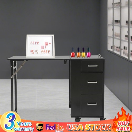 Rolling nail desk folding - rolling,
