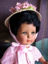 BAMBOLA FURGA  ANNI '50 CM 42 VESTITO ORIGINALE ROSA