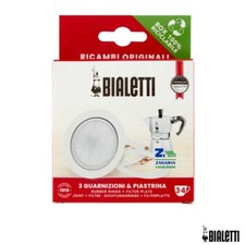 RICAMBIO 3 GUARNIZIONI + 1 FILTRO 3/4 TZ X CAFFETTIERE BIALETTI MOKA DAMA BREAK