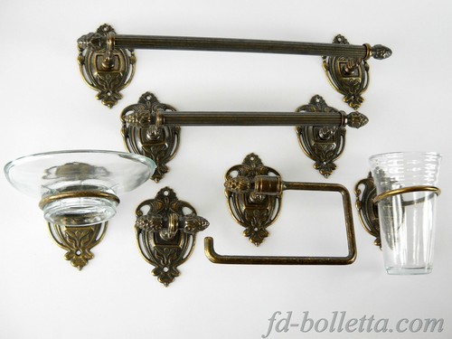 Set bagno ottone brunito - da,