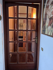 Porte In Legno Massello e vetro Comprese Di Telaio Ed Infissi
